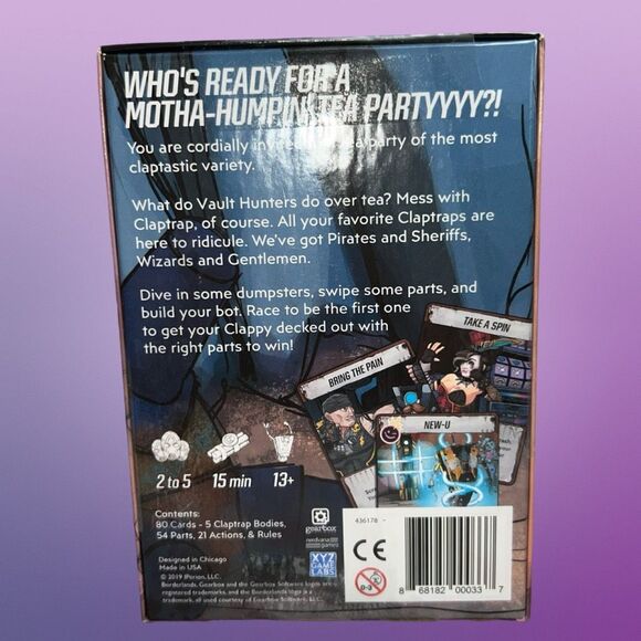 Sealed Nerdvana Borderlands: Tiny Tina's Robot Tea Party Roleplaying Card Game - Picture 2 of 2